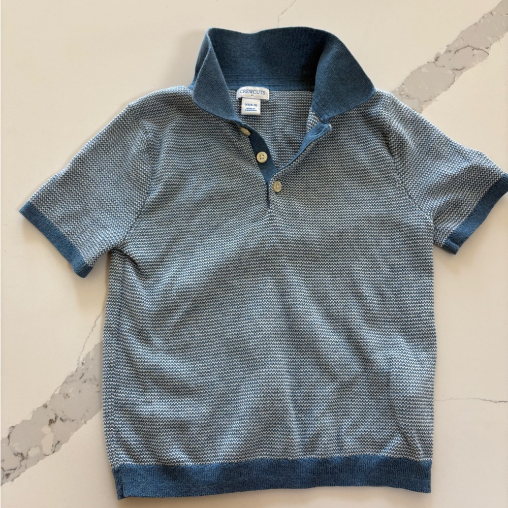 J Crew Factory Crewcut Boys' Textured Sweater Polo - XS (4-5)